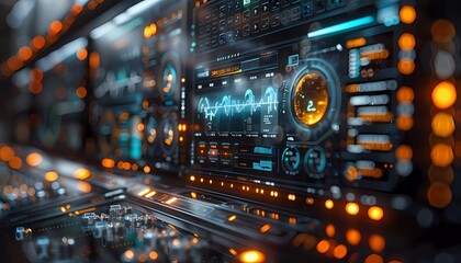 Fototapeta premium AI-driven Corporate Financial Strategy, concept of budget and financial planning with AI integration, AI analyzing company income, formulating strategic financial plans, business finance strategies.