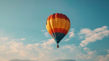 Fototapeta premium Hot air balloon flying over the sky
