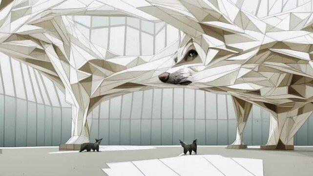 animation - Giant Alien Wolf Portrait