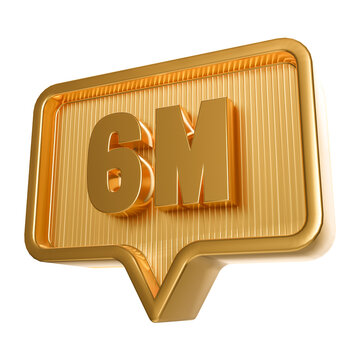 Thank you 6M followers celebration gold