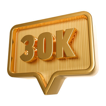 Thank you 30k followers celebration gold