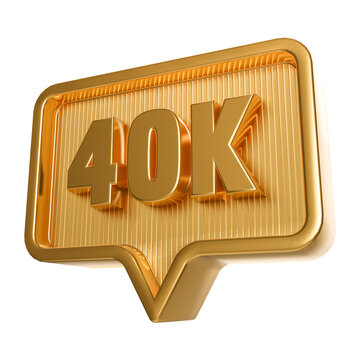 Thank you 40k followers celebration gold
