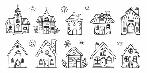 Charming house collection with whimsical architectural designs