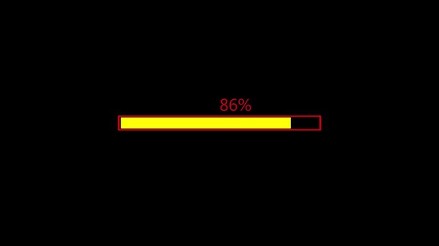 Progess Bar Neon Color Black Background