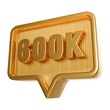 Thank you 600k followers celebration gold