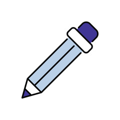 Pencil icon design with white background stock illustration