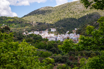 Fototapeta premium Wonderfull landscape of Genal valley in Sierra de las Nieves National Park, Andalusia, southern Spain