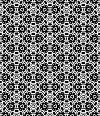Black and white seamless abstract pattern. Background and backdrop. Grayscale ornamental design.