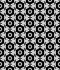 Black and white seamless abstract pattern. Background and backdrop. Grayscale ornamental design.