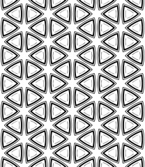 Black and white seamless abstract pattern. Background and backdrop. Grayscale ornamental design.