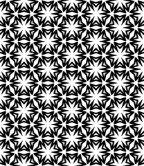 Black and white seamless abstract pattern. Background and backdrop. Grayscale ornamental design.