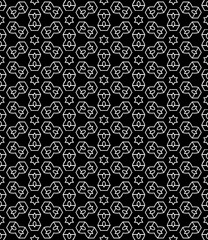Fototapeta premium Black and white seamless abstract pattern. Background and backdrop. Grayscale ornamental design.