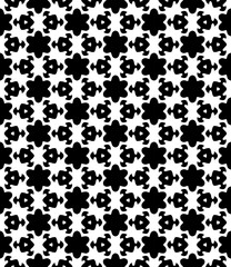 Black and white seamless abstract pattern. Background and backdrop. Grayscale ornamental design.