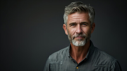 Obraz premium portrait of a man in grey shirt