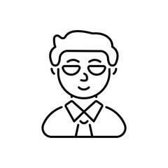 Teacher icon design with white background stock illustration