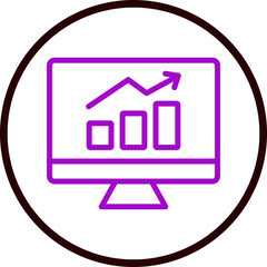 Market Analysis Vector Line Purple Circle Black