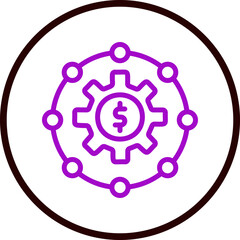 Networking Vector Line Purple Circle Black