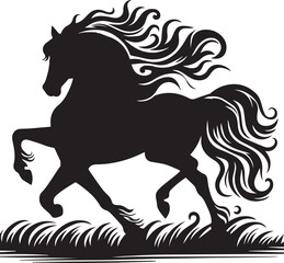 horse silhouette vector
