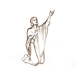 Pencil drawing. Stephen is stoned