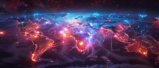 Obraz premium Global Crypto Trading Hubs