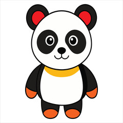 Cute Panda vector illustration on white background