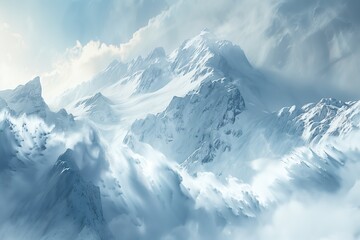 Obraz premium avalanche in mountains