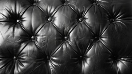 Fototapeta premium Monochrome texture of leather upholstery