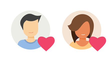 Person user account pending hold time icon vector graphic illustration set, man woman profile busy clock status line outline stroke art and flat cartoon image clipart modern design