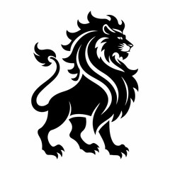 Modern lion angry head vector