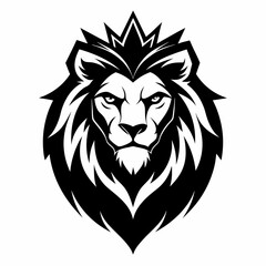 Modern lion angry head vector