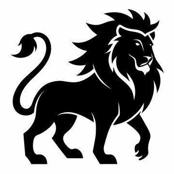 recommend clip art: Modern lion angry head vector