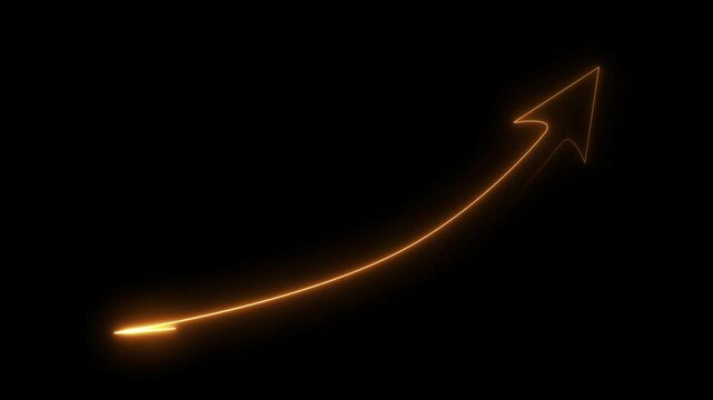 neon growth business icon seamless background animation.