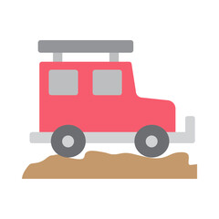 Safari Tours Vector Flat Icon Design