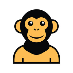 Obraz premium cute monkey icon vector illustration