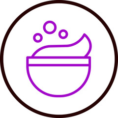 Skin Care Vector Line Purple Circle Black