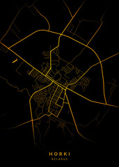 Horki City Map Poster Minimalist - Horki City Modern Wall Art Home Decor Ready to Printable
