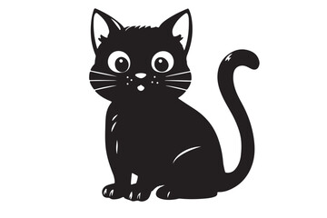 A cute cat looking outside  the door  Illustrator Artwork