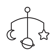 Baby shower Icons. Simple line art style icons pack. Vector illustration