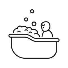 Baby shower Icons. Simple line art style icons pack. Vector illustration