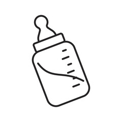 Baby shower Icons. Simple line art style icons pack. Vector illustration