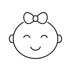 Baby shower Icons. Simple line art style icons pack. Vector illustration