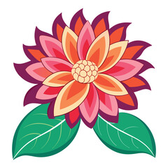 Fototapeta premium Flower vector illustration decorative natural design elements