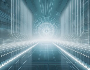 Modern digital abstract 3D background. Can be used in the description of network abilities, technological processes, digital storages, science, education, etc.