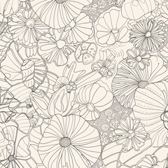 A Coloring Page For Adult - A Black And White Drawing Of Flowers