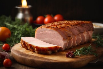Canadian Bacon: Cured and smoked pork loin, similar to back bacon, often used in breakfast dishes and sandwiches.

