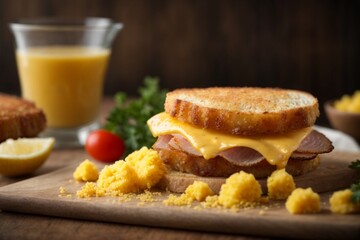 Peameal Bacon: Back bacon coated in cornmeal, often served in a sandwich or as part of a traditional Canadian breakfast.

