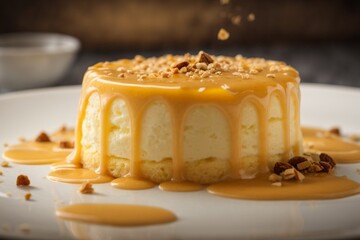 Pouding chômeur: A dessert originating from Quebec, consisting of a cake or dough topped with a sweet, buttery sauce.

