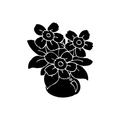 Flower icon. Flower silhouette