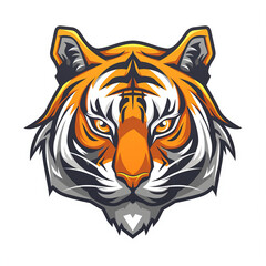 Fototapeta premium Tiger mascot sport logo design, tiger head