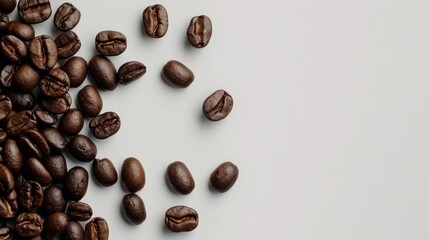 Obraz premium coffee beans on a white background